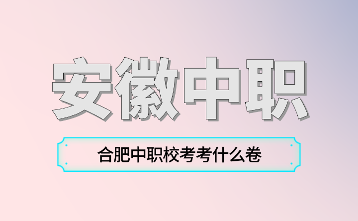 安徽合肥中职校考考什么卷？