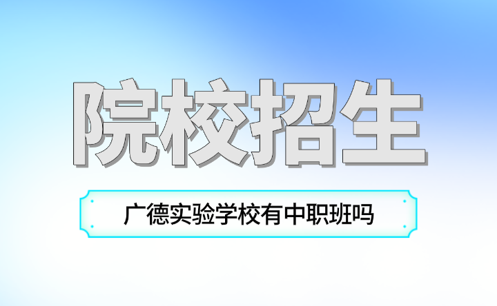 广德实验学校有中职班吗？