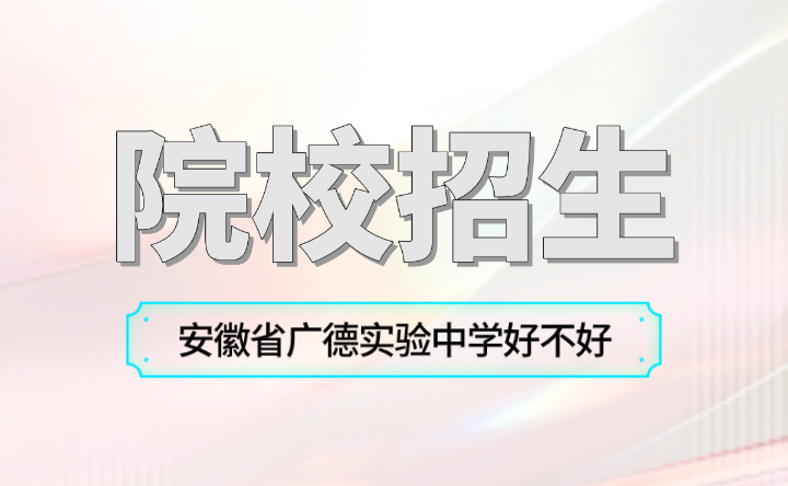 安徽省广德实验中学好不好？