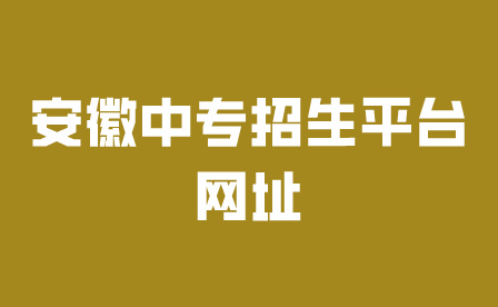 安徽中专招生平台网址是什么?