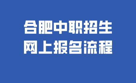 合肥中职招生网上报名流程