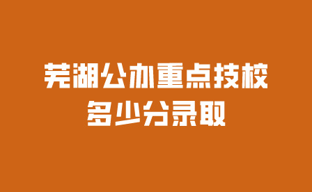 芜湖公办重点技校多少分录取?