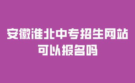 安徽淮北中专招生网站可以报名吗？