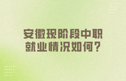 安徽现阶段中职就业情况如何?